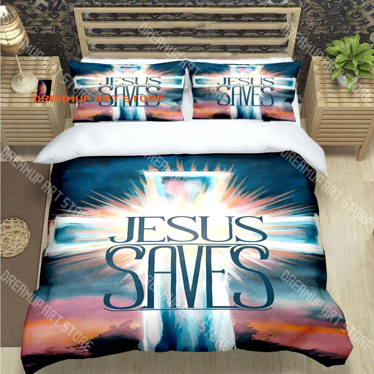 3D Printing Verse - 2026 3D-geprinte Bijbelteksten Jezus Christus Beddengoedset