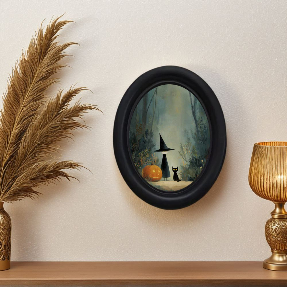 3D Printing Room - Een 3D Vintage Halloween-heks en zwarte