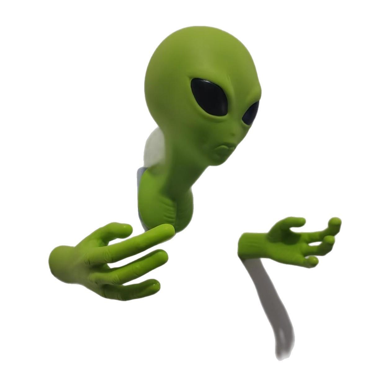 3D Printing Objects - 1 groene alien-hanger, 3D alien-sculptuur wanddecoratie,