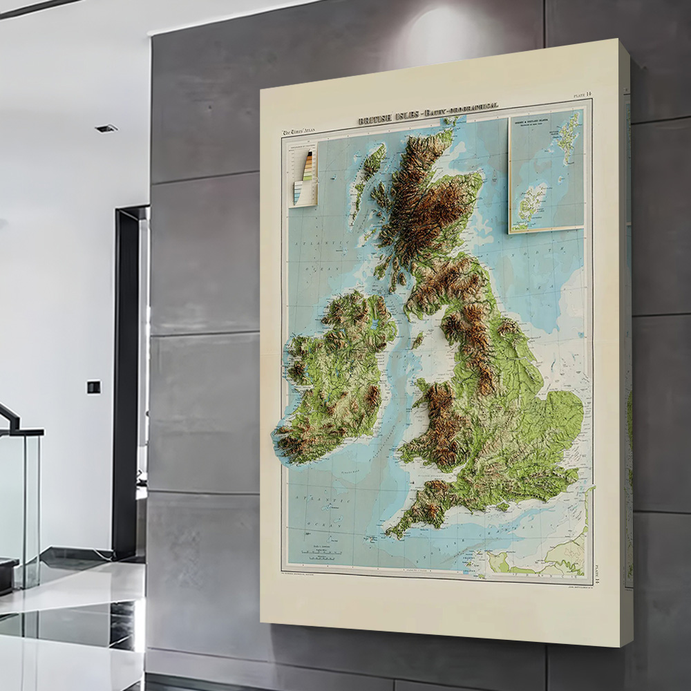 3D reliëfkaart van 1922 Britse - 3D Printing Room recensie en prijs