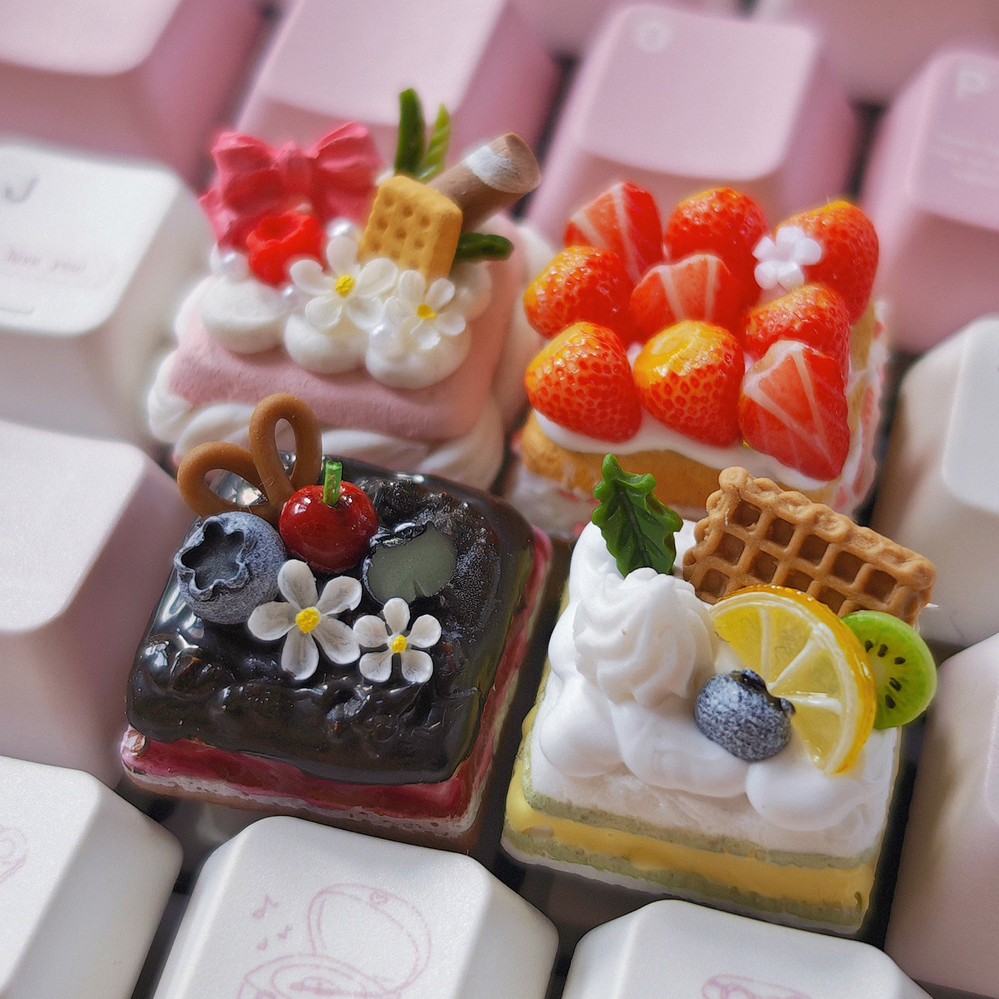 Cake Thema Keycaps Set 3D Hars - 3D Printing Keyboard Keys recensie en prijs