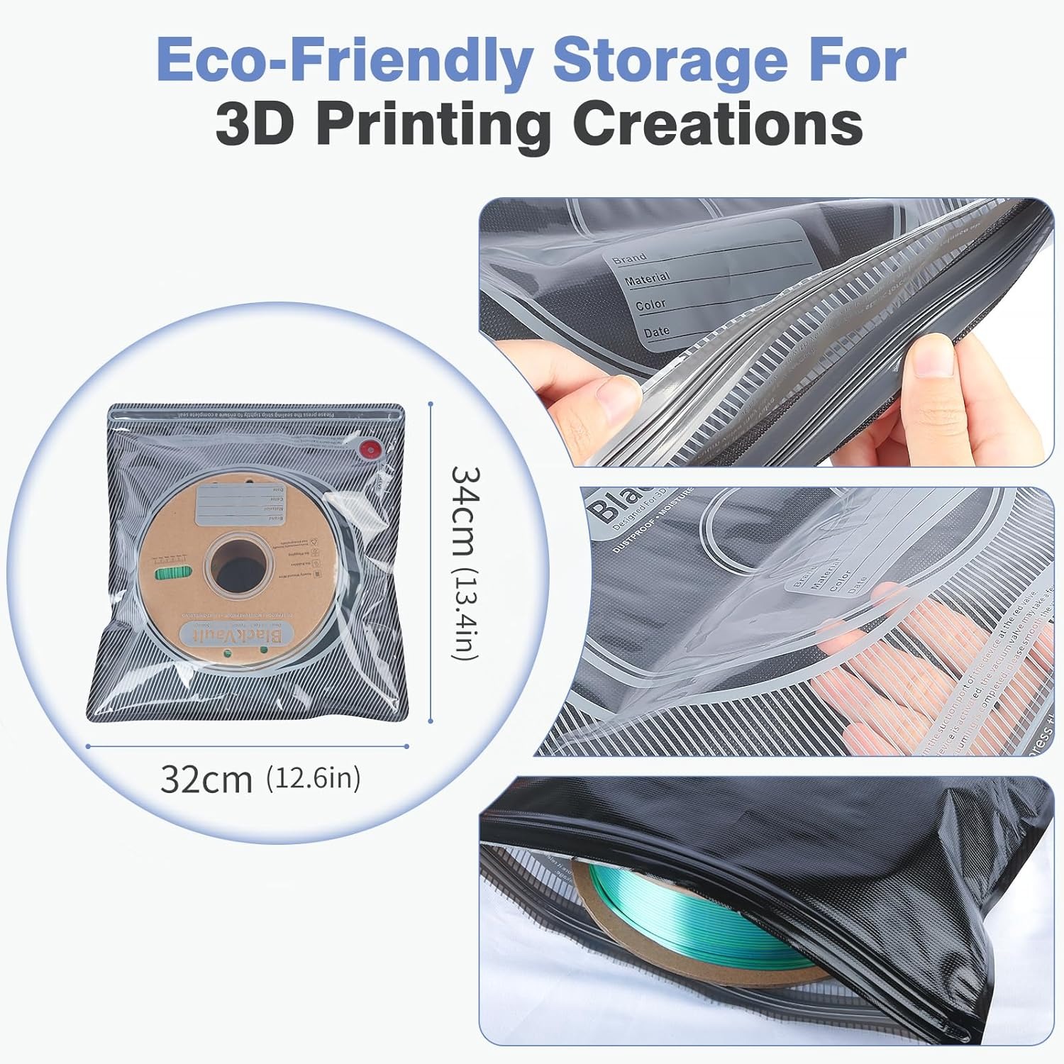 Verbeterde zwarte vacuümzak vo - Petg Filament recensie en prijs